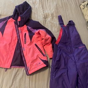 Girls ski jacket and pants size 6x